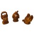 6pcs Wood Color Buddha Figurines
